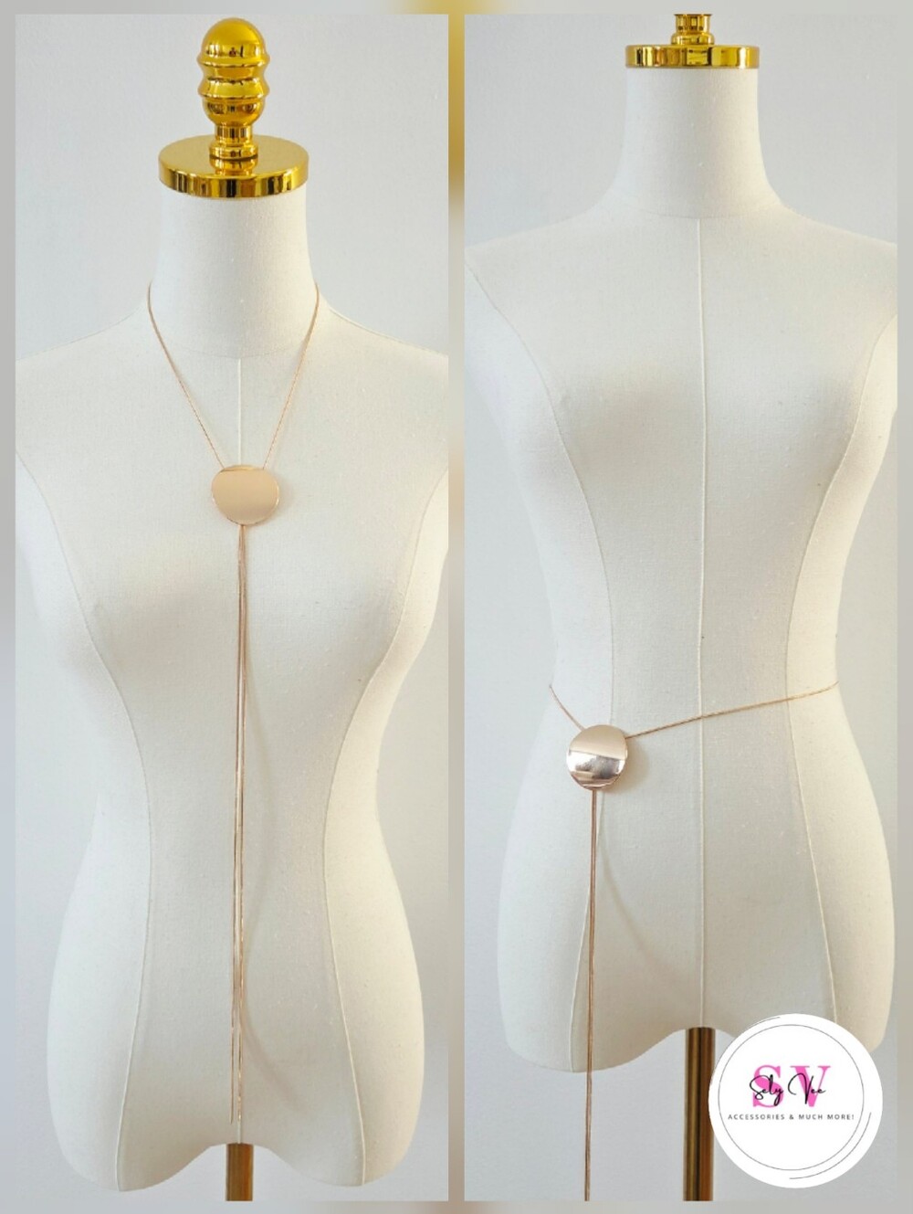 Gold adjustable necklace/belt